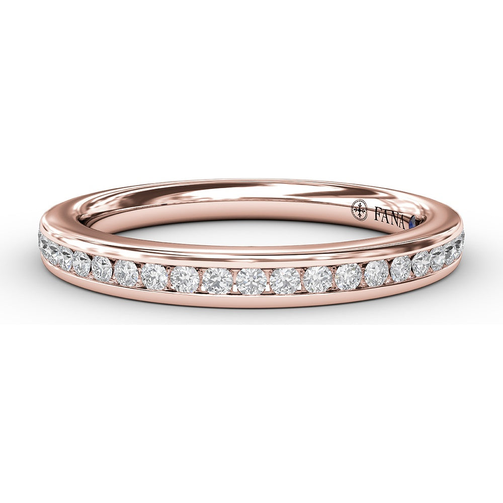 Bead and Channel Set Round Diamond Anniversary Band by Fana - 0.23 Carat Total Diamond Weight