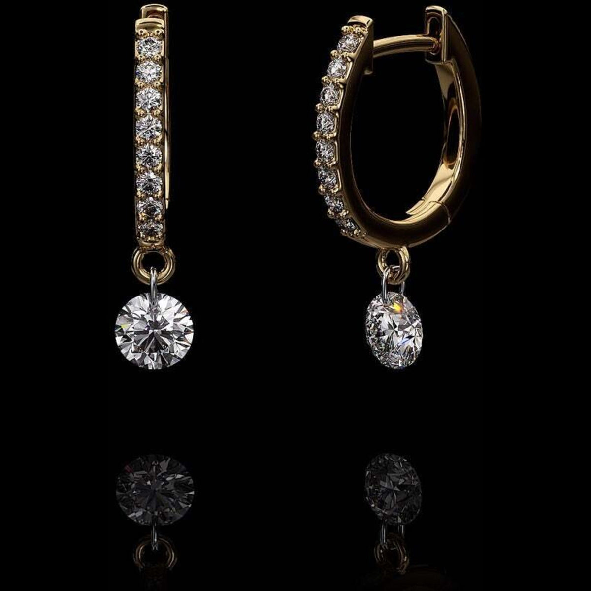 Aresa New York - Beauvoir No. 1 Earrings - 18K Yellow Gold with 0.50 cts. of Diamonds
