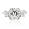 Bespoke 3- Carat Emerald Cut Diamond Platinum Engagement Ring by Leon Mege