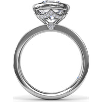 Bezel-Set Engagement Ring Setting with Hidden Halo and Peek-a-Boo Diamond by Fana - 0.10 Carat Total Diamond Weight