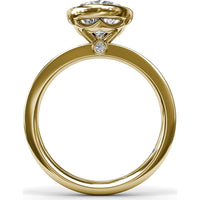 Bezel Set Pear-Shaped Diamond Engagement Ring Setting by Fana