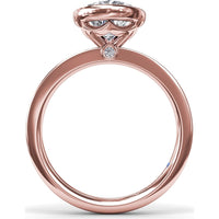 Bezel Set Pear-Shaped Diamond Engagement Ring Setting by Fana