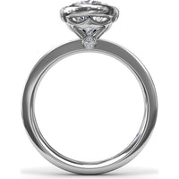Bezel Set Pear-Shaped Diamond Engagement Ring Setting by Fana