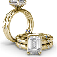 Bezel Set Round Diamond Band with Polished Finish by Fana - 0.06 Carat Total Diamond Weight