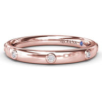 Bezel Set Round Diamond Band with Polished Finish by Fana - 0.06 Carat Total Diamond Weight
