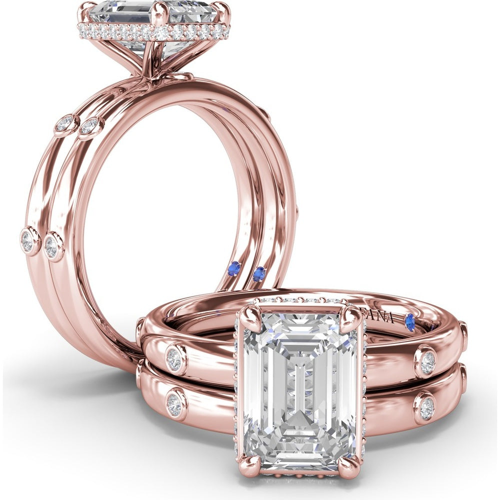 Bezel Set Round Diamond Band with Polished Finish by Fana - 0.06 Carat Total Diamond Weight