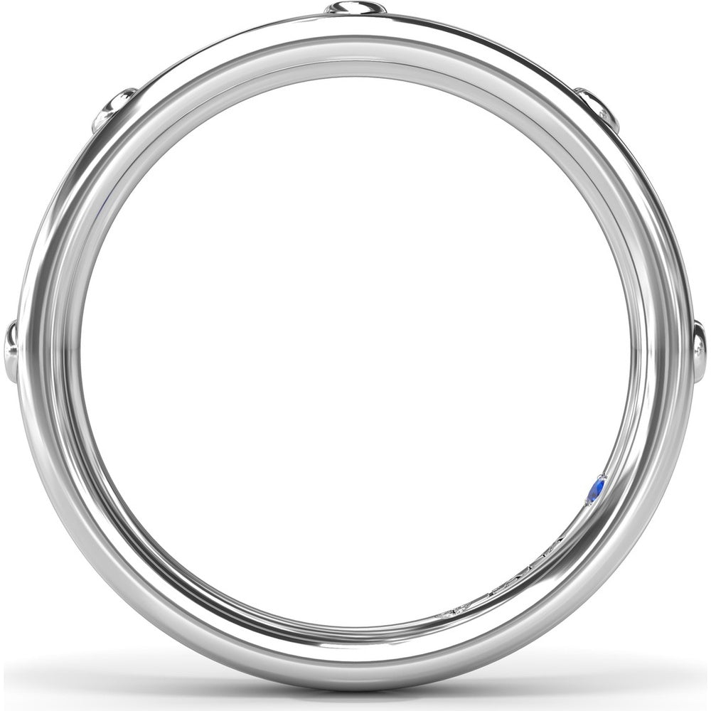 Bezel Set Round Diamond Band with Polished Finish by Fana - 0.06 Carat Total Diamond Weight
