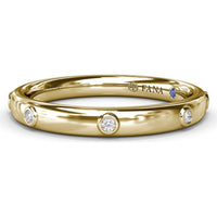 Bezel Set Round Diamond Band with Polished Finish by Fana - 0.06 Carat Total Diamond Weight