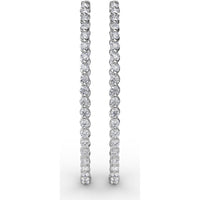 Bezel Set Round Diamond Hoop Earrings by Fana - 2.87 Carat Total Diamond Weight