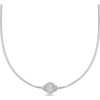 Birdcage Diamond Rondel Pendant Necklace in 18K White Gold by Charles Krypell
