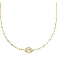 Birdcage Diamond Rondel Pendant Necklace in 18K Yellow Gold by Charles Krypell
