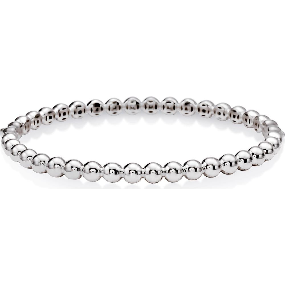 Bubble Stackable Bangle Bracelet in 18K White Gold by Charles Krypell
