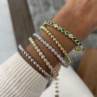 Bubble Stackable Bangle Bracelet in 18K Yellow Gold by Charles Krypell