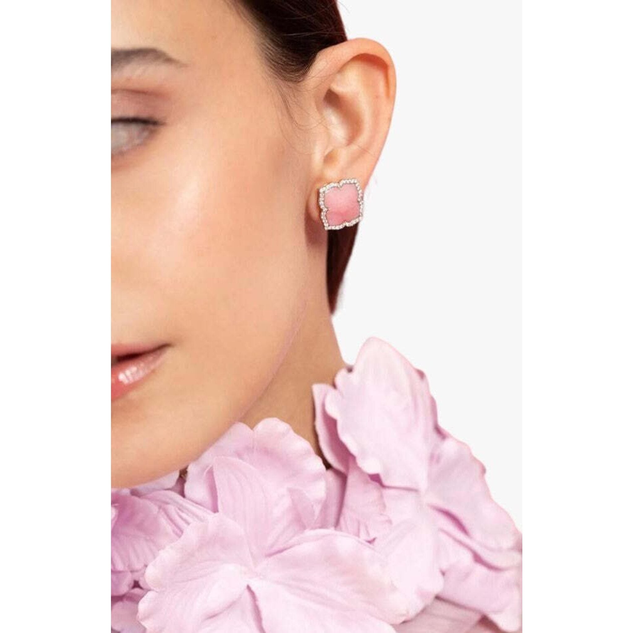 Pink Opal Earrings | Birthstone Earrings | Lily Blanche – Lily Blanche