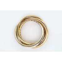 Cartier 18K Gold Diamond Trinity Estate Ring - 8.9 Grams, French Size 52