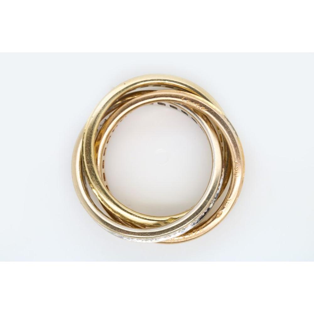 Cartier 18K Gold Diamond Trinity Estate Ring - 8.9 Grams, French Size 52