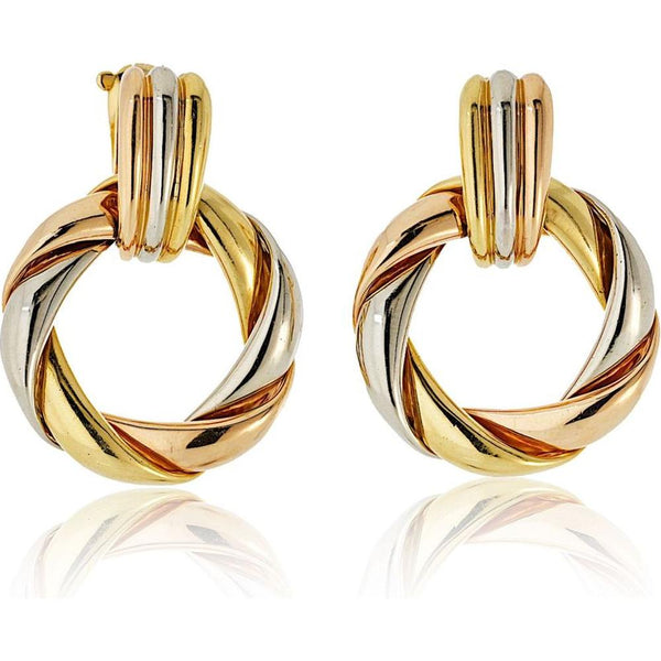 CARTIER ピアス cartier-18k-tri-color-twisted-