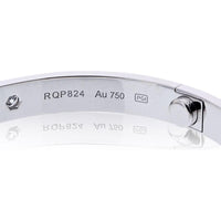 Cartier 18K White Gold Love Bracelet with 4 Round Diamonds - 32 Grams