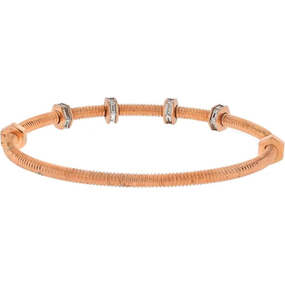 Cartier Ecrou De Cartier 18K Yellow Gold and Platinum Bangle with Baguette Diamonds - 1.29 Carats Total Diamond Weight