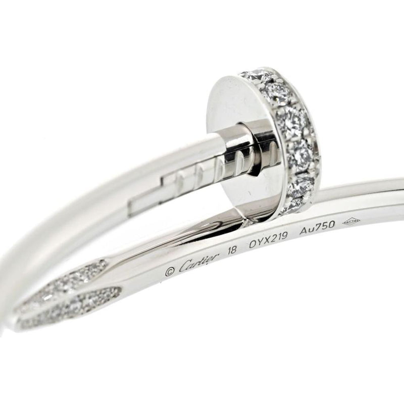 Cartier Juste Un Clou 18K White Gold Diamond Nail Bracelet - Timeless Elegance in Every Detail