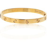 Cartier Love Bracelet in 18K Yellow Gold Size 18 - Iconic Screw Motif Bangle Bracelet