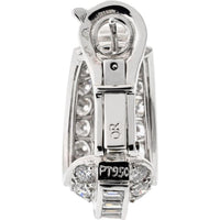 Cartier Platinum 23mm Diamond Huggie Earrings with Round and Baguette Diamonds - 8.00 Carats Total Diamond Weight
