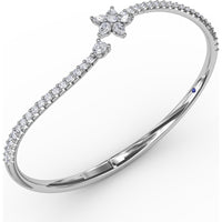Catalina Diamond Star Bangle with Pavé Set Round Diamonds by Fana - 1.80 Carat Total Diamond Weight