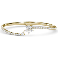 Catalina Diamond Star Bangle with Pavé Set Round Diamonds by Fana - 1.80 Carat Total Diamond Weight