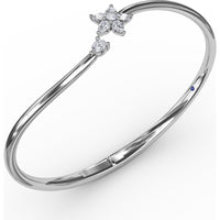 Catalina Star Bangle with Pavé Set Round and Pear Diamonds by Fana - 0.56 Carat Total Diamond Weight
