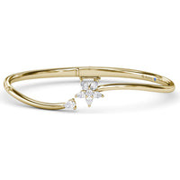 Catalina Star Bangle with Pavé Set Round and Pear Diamonds by Fana - 0.56 Carat Total Diamond Weight