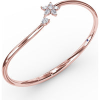 Catalina Star Bangle with Pavé Set Round and Pear Diamonds by Fana - 0.56 Carat Total Diamond Weight