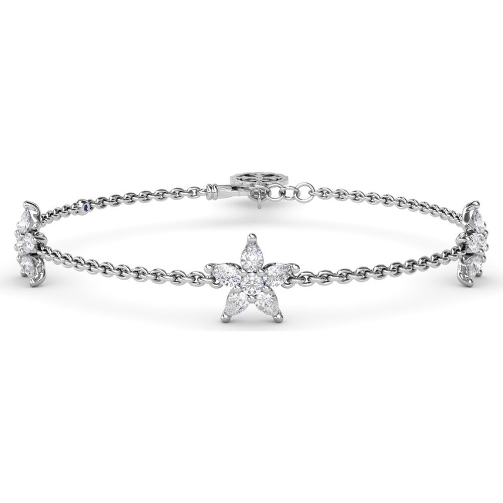 Catalina Station Bracelet with Diamond Starburst Motif by Fana - 1.41 Carat Total Diamond Weight