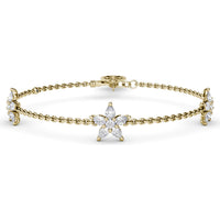 Catalina Station Bracelet with Diamond Starburst Motif by Fana - 1.41 Carat Total Diamond Weight