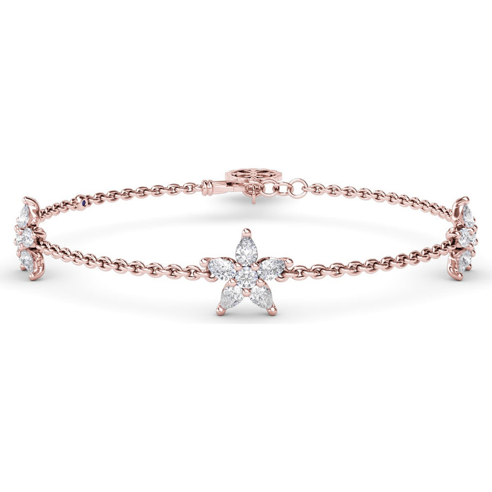 Catalina Station Bracelet with Diamond Starburst Motif by Fana - 1.41 Carat Total Diamond Weight