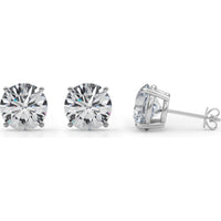 Certified Brilliance: Lab-Grown Diamond Stud Earrings - 6 Carats Total / Available in 14K White Gold or 14K Yellow Gold