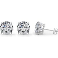 Certified Brilliance: Lab-Grown Diamond Stud Earrings - 7 Carats Total / Available in 14K White Gold or 14K Yellow Gold