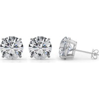 Certified Brilliance: Lab-Grown Diamond Stud Earrings - 8 Carats Total / Available in 14K White Gold or 14K Yellow Gold