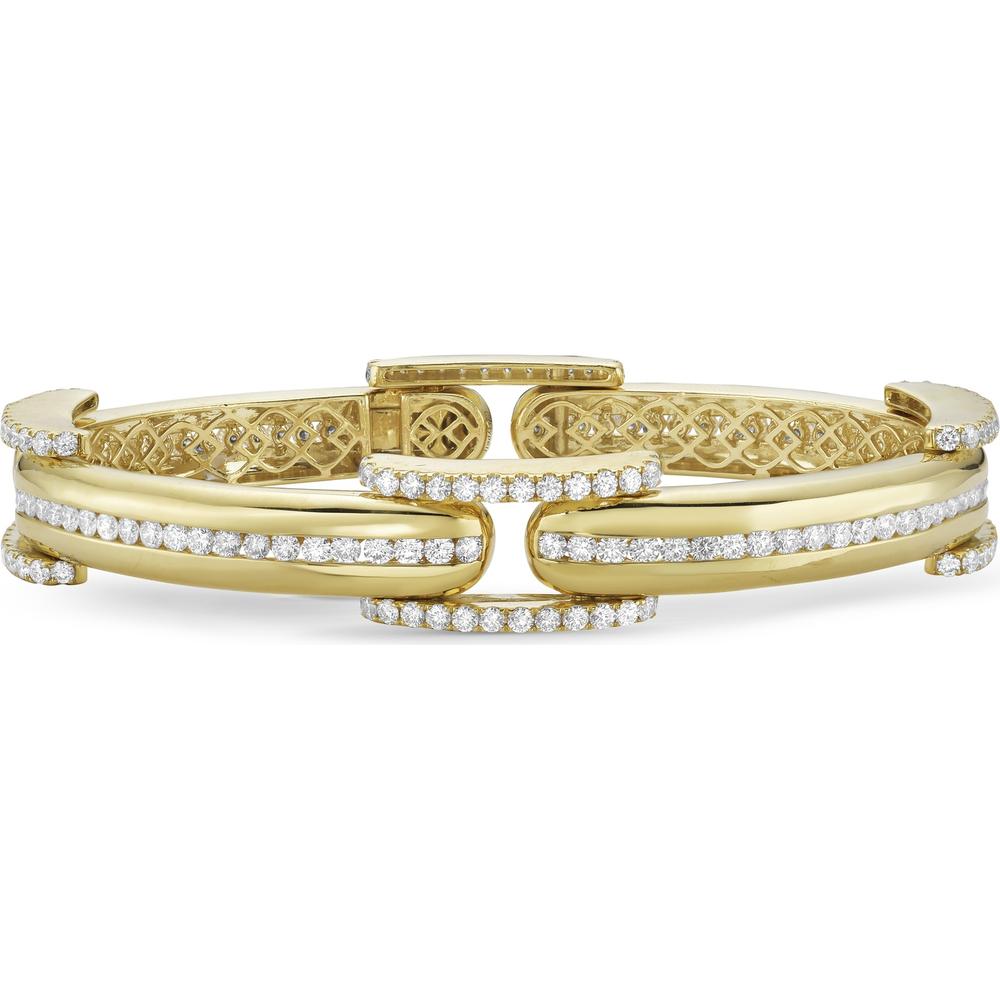 Chanel Set Diamond Hinge Bracelet in 18K Yellow Gold by Charles Krypell
