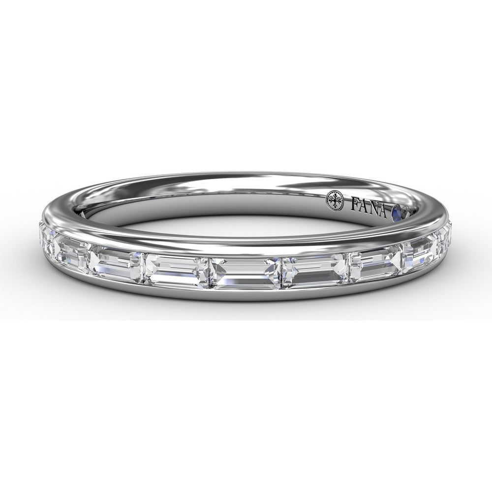 Channel Set Baguette Diamond Wedding Band by Fana - 0.72 Carat Total Diamond Weight