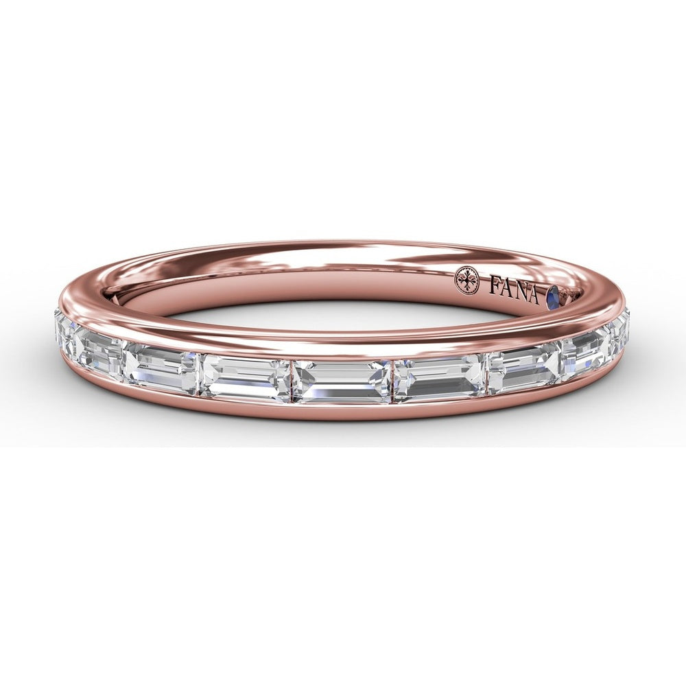 Channel Set Baguette Diamond Wedding Band by Fana - 0.72 Carat Total Diamond Weight