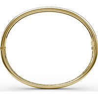 Channel Set Bangle with Round Rubies and Pavé Diamonds by Fana - 4.27 Carat Total Gemstone Weight