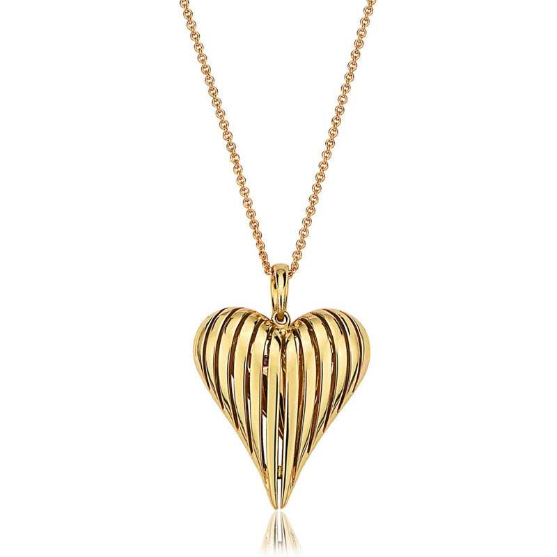 Charles Krypell - Angel Heart Large Gold Pendant - Yellow Gold