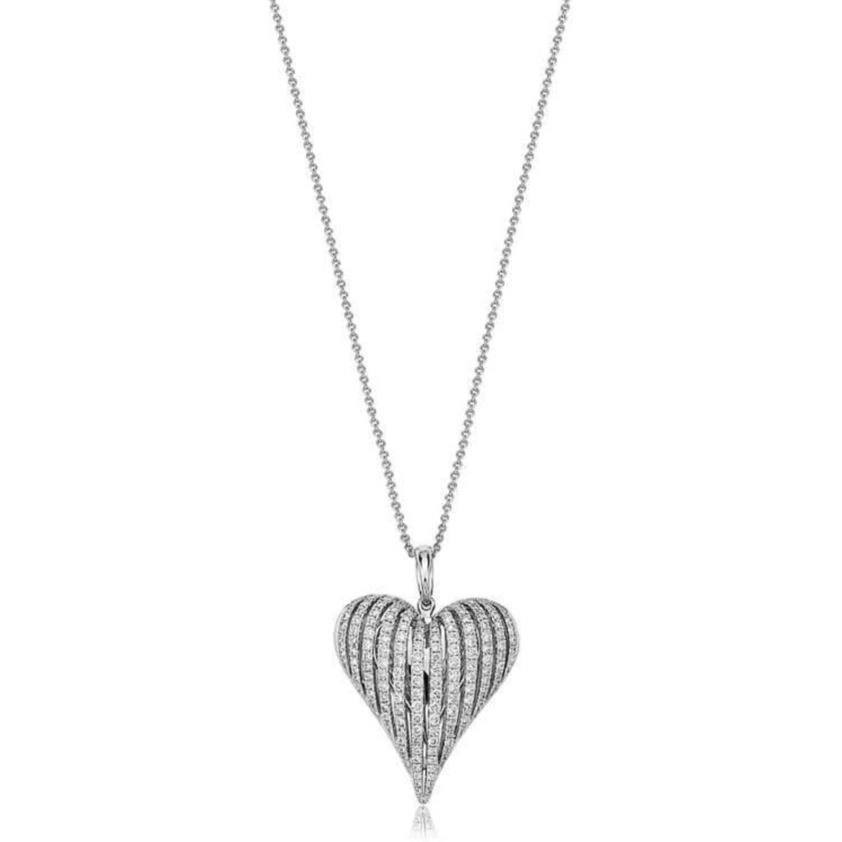 Charles Krypell Angel Heart Small Diamond Pendant 18kw