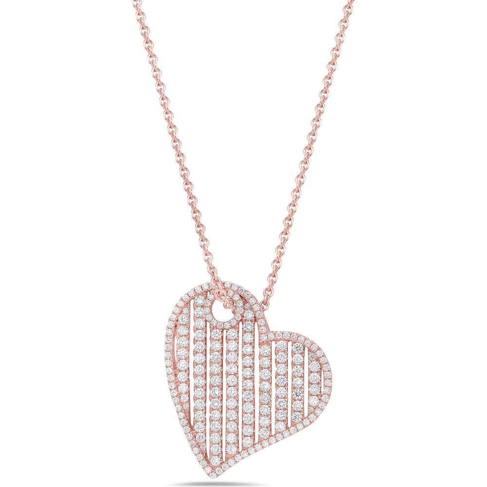Charles Krypell - Birdcage Heart Pendant in 18K Rose Gold
