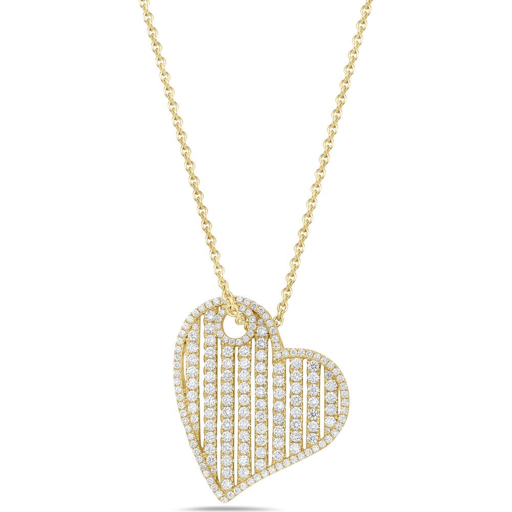 Charles Krypell - Birdcage Heart Pendant in 18K Yellow Gold