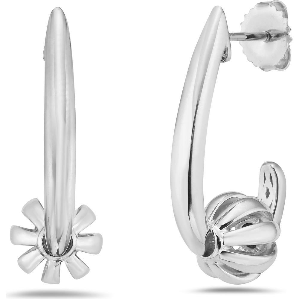 Charles Krypell - Birdcage Spinner Earrings in 18K White Gold