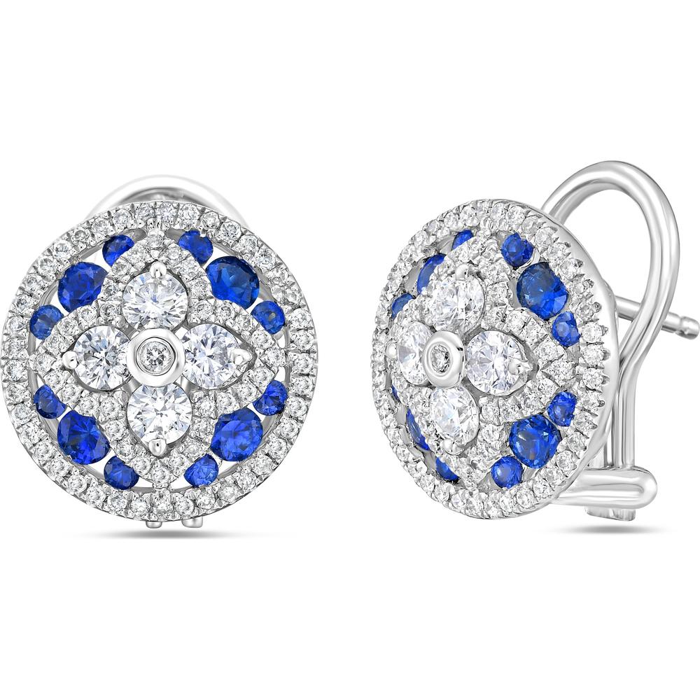 Charles Krypell - Compas Clover Studs in 18K White Gold