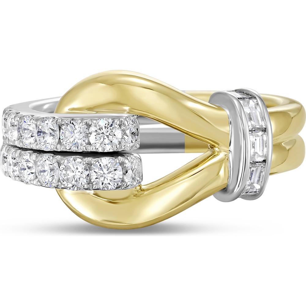 Charles Krypell - Diamond and Gold Lasso Ring in 18K Yellow Gold