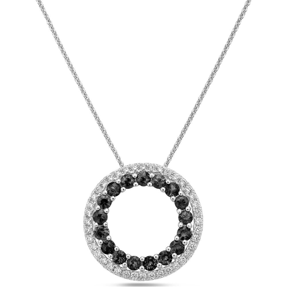 Charles Krypell - Diamond Circle Of Life Pendant in 18K White Gold