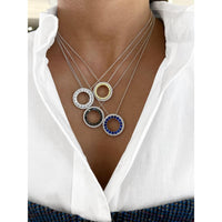 Charles Krypell - Diamond Circle Of Life Pendant in 18K White Gold